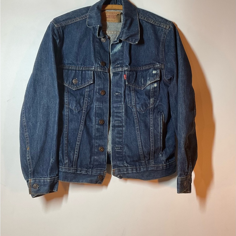 Rare VTG LEVI’S 70506-0216 Type III W/ Pockets Red Tab Denim Jean Jacket 80s 36